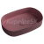 Sapho INFINITY OVAL keramické umývadlo na dosku, 55x36 cm, matná Maroon Red