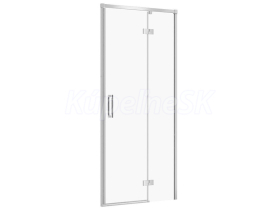 Cersanit LARGA Dvere do niky / Dvere pre sprch kút 90x195cm Chróm Číre sk. Pravé S932-116