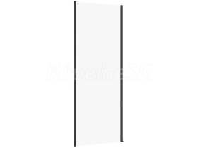 Cersanit LARGA Bočná stena 80x195cm Čierna Číre sklo S932-133