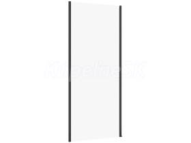 Cersanit LARGA Bočná stena 90x195cm Čierna Číre sklo S932-134