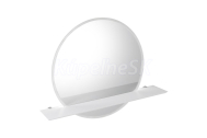 Sapho VISO LED podsvietené guľaté zrkadlo priemer 60cm s policou, biela mat