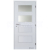 Doornite CPL-Premium laminátové DOMINANT 2 SKLO Biela Premium interiérové dvere, DTD