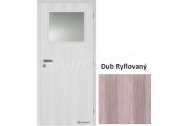 Doornite Fóliované (kašír) 1/3 SKLO Dub Ryflovaný interiérové dvere