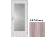 Doornite Fóliované (kašír) 3/4 SKLO Dub Ryflovaný interiérové dvere, DTD