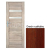 ImperioDoor set interiérové rámové dvere FRESNO 6, Sklo, TopDekor Orech Rustikálny+Zárubňa