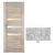 ImperioDoor set interiérové rámové dvere FRESNO.7, Sklo, 3DTopDekor Loft+Zárubňa
