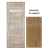 ImperioDoor set interiérové rámové dvere FRESNO 2, Sklo, CPL Dub Klasik +Zárubňa