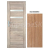 ImperioDoor set interiérové rámové dvere FRESNO 6, Sklo, CPL Dub Modern +Zárubňa
