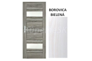 ImperioDoor set interiérové rámové dvere EVIA.6, 3DTopDekor Borovica Bielená +Zárubňa