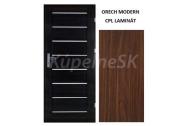 ImperioDoor set interiérové rámové dvere MIRA.1, Sklo, CPL Orech Modern +Zárubňa