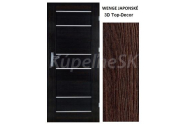 ImperioDoor set interiérové rámové dvere MIRA.10, Sklo, 3DTopDekor Wenge Japonské+Zárubňa