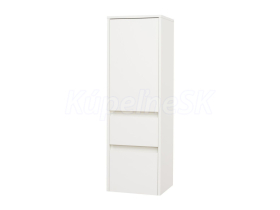 Mereo Opto kúpeľňová skrinka vysoká 125 cm, pravé otváranie, biela