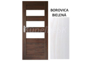ImperioDoor set interiérové rámové dvere BRYTANIA.4, Sklo, 3DTopDekor Borovica Bielená+Zár