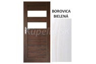ImperioDoor set interiérové rámové dvere BRYTANIA.5, Sklo, 3DTopDekor Borovica Bielená+Zár