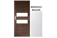 ImperioDoor set interiérové rámové dvere BRYTANIA.6, Sklo, 3DTopDekor Borovica Bielená+Zár