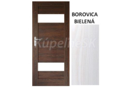 ImperioDoor set interiérové rámové dvere BRYTANIA.7, Sklo, 3DTopDekor Borovica Bielená+Zár