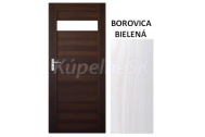 ImperioDoor set interiérové rámové dvere ALFA 9, Sklo, 3DTopDekor Borovica Bielená+Zárubňa