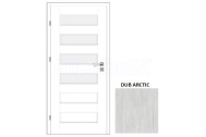 VOSTER set ZITRON 30 rámové dvere presklené, V-Platinium Dub Arctic +Zárubňa