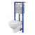 Cersanit AQUA 22 Podomietkový SET +WC závesné PARVA CO+sed.DP SC+tlač.ChrómLesk S701-067