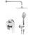 Sapho KAI podomítkový sprchový set s pákovou baterií, otočný přepínač, 2 výstupy, chrom