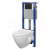 Cersanit AQUA 22 Podomietkový SET +WC závesné MILLE PLUS+sed. DP SC+tlač.Čierna S701-486