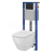 Cersanit AQUA 22 Podomietkový SET +WC CITY Square+sed. DP SC+tlačítko Čierna mat S701-489