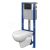 Cersanit AQUA 22 Podomietkový SET +WC závesné PARVA CO+sed.DP SC+tlačítko Čierna S701-492