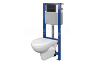 Cersanit AQUA 22 Podomietkový SET +WC závesné PARVA CO+sed.DP SC+tlačítko Čierna S701-492