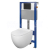 Cersanit AQUA 52 Podomietkový SET +WC závesné ZEN+sed. DP SC+tlačítko Čierne mat. S701-523