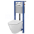 Cersanit AQUA 22 Podomietkový SET +WC CITY Oval CO+sed. DP SC+tlačítko Chróm mat S701-449
