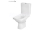 Cersanit 599 EASY NEW WC-Kombi zadný odpad 3/5 CLEAN ON+sed. DP,SC,EO, Biela K102-028