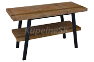 Sapho TWIGA umývadlový stolík 120x72x50 cm, čierna matná/Old wood
