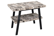 Sapho TWIGA umývadlový stolík 90x72x50 cm, čierna matná/šedý kameň