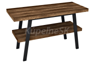 Sapho TWIGA umývadlový stolík 130x72x50 cm, čierna matná/dub tmavý
