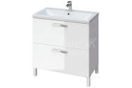 Cersanit MELAR Skrinka 79x69x45 a umývadlo COMO 80, Biela Lesk - II. trieda