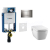 Geberit SET Kombifix 110.302.00.5+ WCzávesné Tece One sprch.Rimless+sedSC+Sigma30 ChrL/Chr