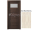 PORTA Doors SET Rámové dvere VERTE PREMIUM A.1 skloMat, 3Dfólia Dub Škandinávsky+zárubeň
