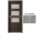 PORTA Doors SET Rámové dvere VERTE PREMIUM A.3 skloMat, 3Dfólia Agát Strieborný+zárubeň