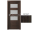 PORTA Doors SET Rámové dvere VERTE PREMIUM A.3 skloMat, 3Dfólia Dub Tmavý+zárubeň
