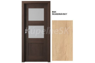 PORTA Doors SET Rámové dvere VERTE PREMIUM B.2 skloMat, 3Dfólia Buk Škandinávsky+zárubeň
