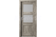 PORTA Doors SET Rámové dvere VERTE PREMIUM B.2 skloMat, 3Dfólia Dub Sibírsky+zárubeň