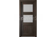 PORTA Doors SET Rámové dvere VERTE PREMIUM B.2 skloMat, 3Dfólia Dub Tmavý+zárubeň