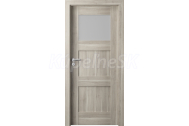 PORTA Doors SET Rámové dvere VERTE PREMIUM B.1 skloMat, 3Dfólia Agát Strieborný+zárubeň