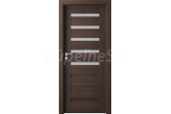 PORTA Doors SET Rámové dvere VERTE PREMIUM D.5 skloMat, 3Dfólia Dub Havana+zárubeň