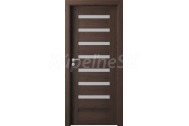 PORTA Doors SET Rámové dvere VERTE PREMIUM D.7 skloMat, 3Dfólia Dub Havana+zárubeň