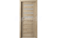 PORTA Doors SET Rámové dvere VERTE PREMIUM D.4 skloMat, 3Dfólia Dub Klasický+zárubeň