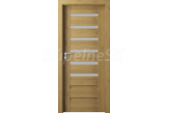 PORTA Doors SET Rámové dvere VERTE PREMIUM D.6 skloMat, 3Dfólia Dub Prírodný+zárubeň