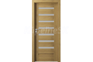 PORTA Doors SET Rámové dvere VERTE PREMIUM D.7 skloMat, 3Dfólia Dub Prírodný+zárubeň
