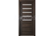 PORTA Doors SET Rámové dvere VERTE PREMIUM D.5 skloMat, 3Dfólia Dub Tmavý+zárubeň