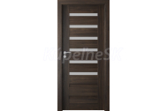 PORTA Doors SET Rámové dvere VERTE PREMIUM D.6 skloMat, 3Dfólia Dub Tmavý+zárubeň